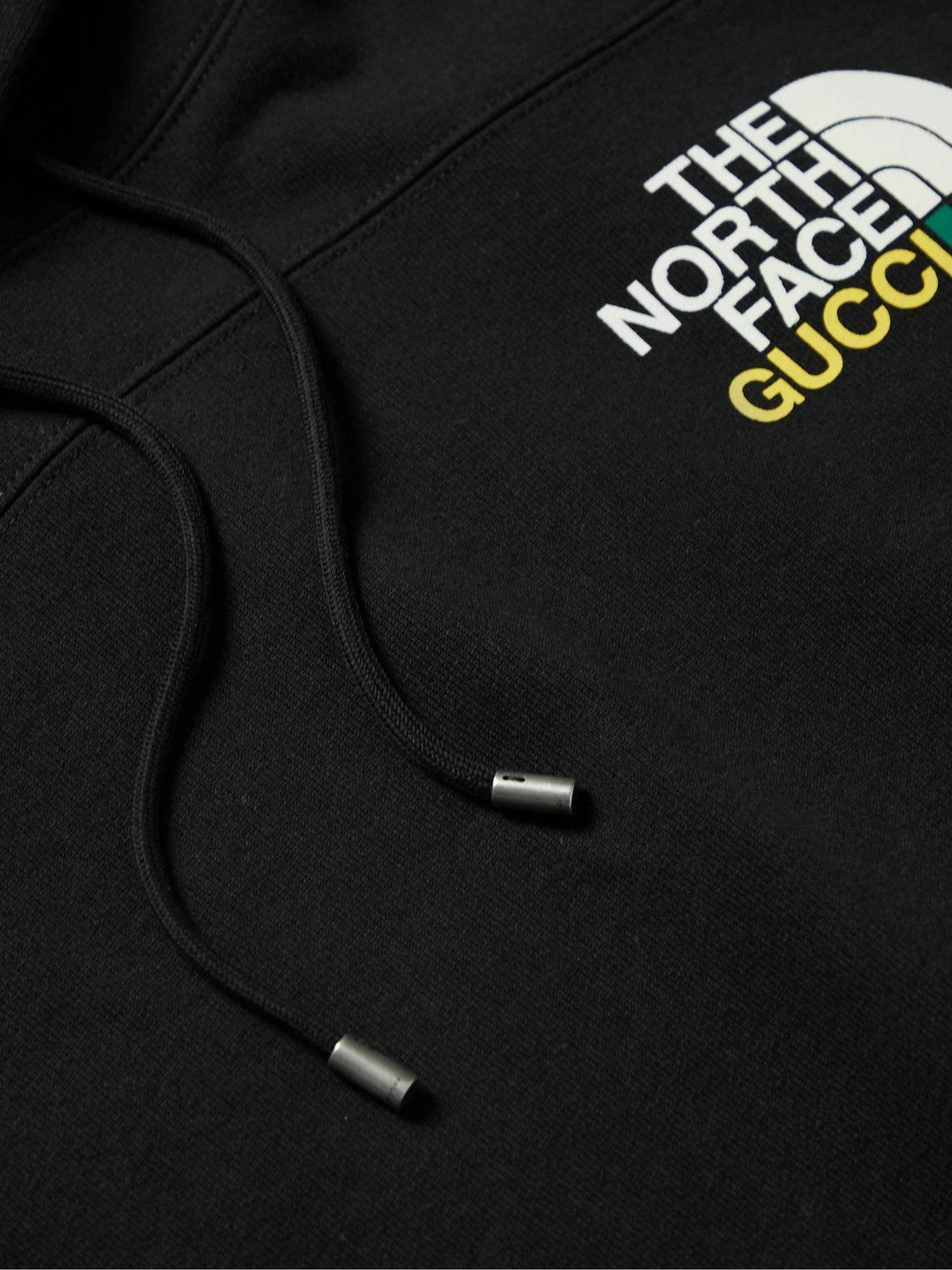 GUCCI - The North Face Logo-Print Cotton-Jersey Hoodie - Black Gucci