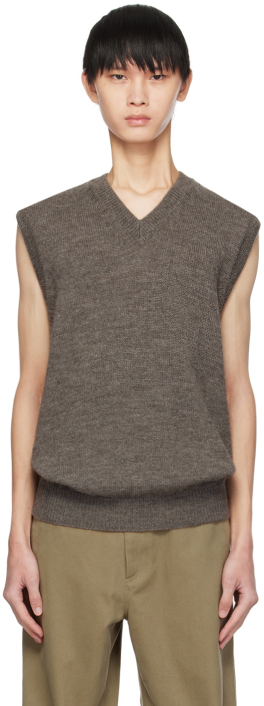 De Bonne Facture Gray V-Neck Vest