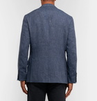 Brunello Cucinelli - Blue Slub Linen Blazer - Blue