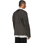 Homme Plisse Issey Miyake Grey Fleece Pleats Jacket