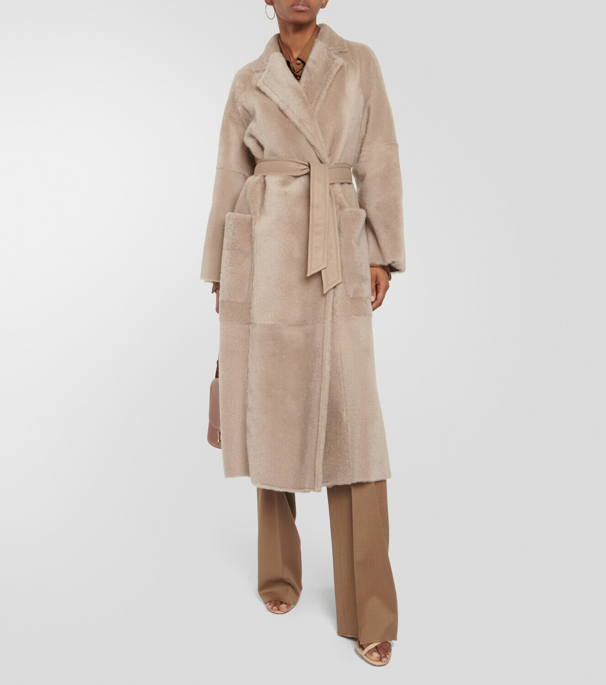 コート MAX MARA Caramel Shearling Effige Sleeveless Coat Caramel coat | Max Mara