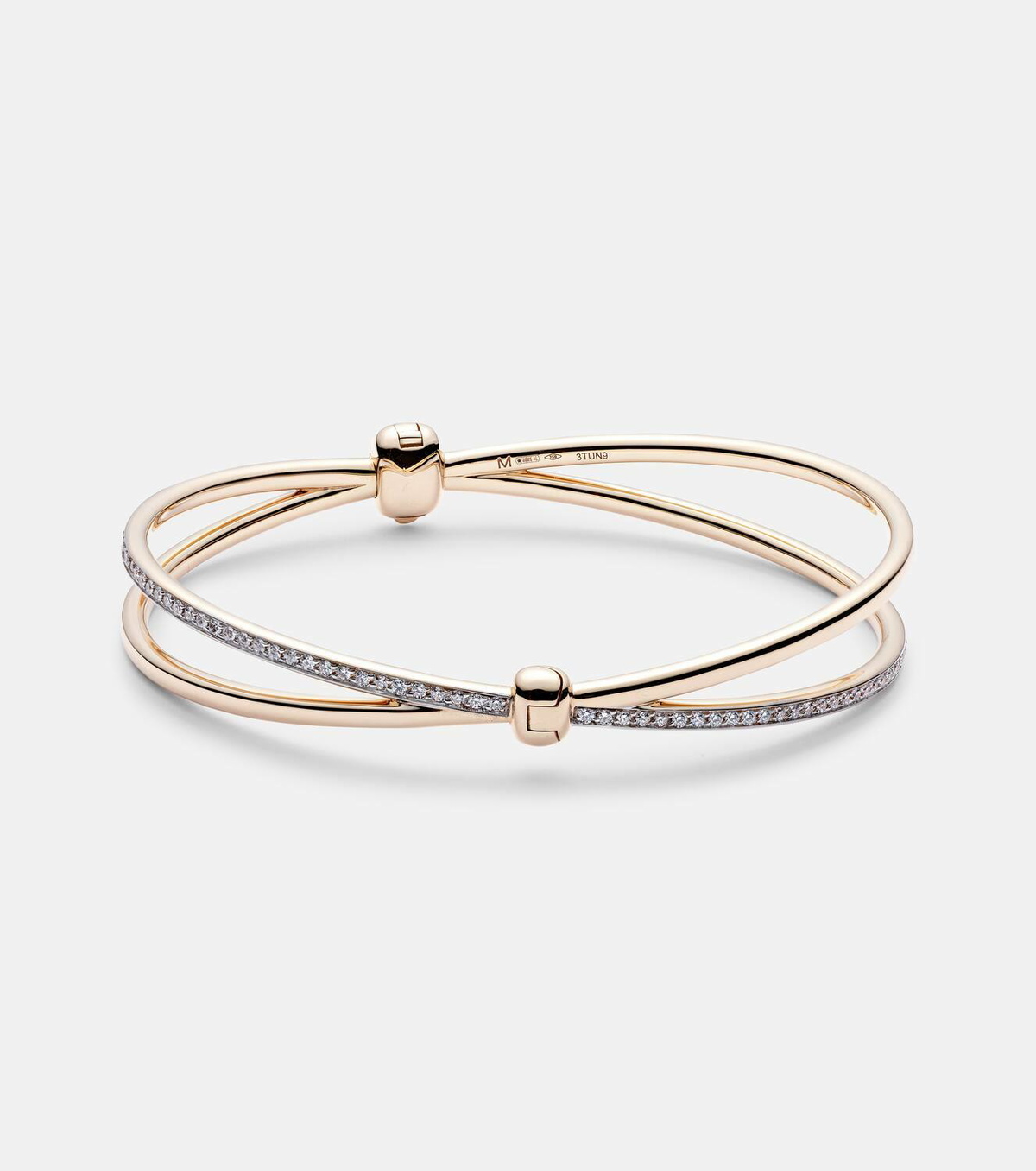 Pomellato Pomellato Together 18kt rose gold bangle with white diamonds