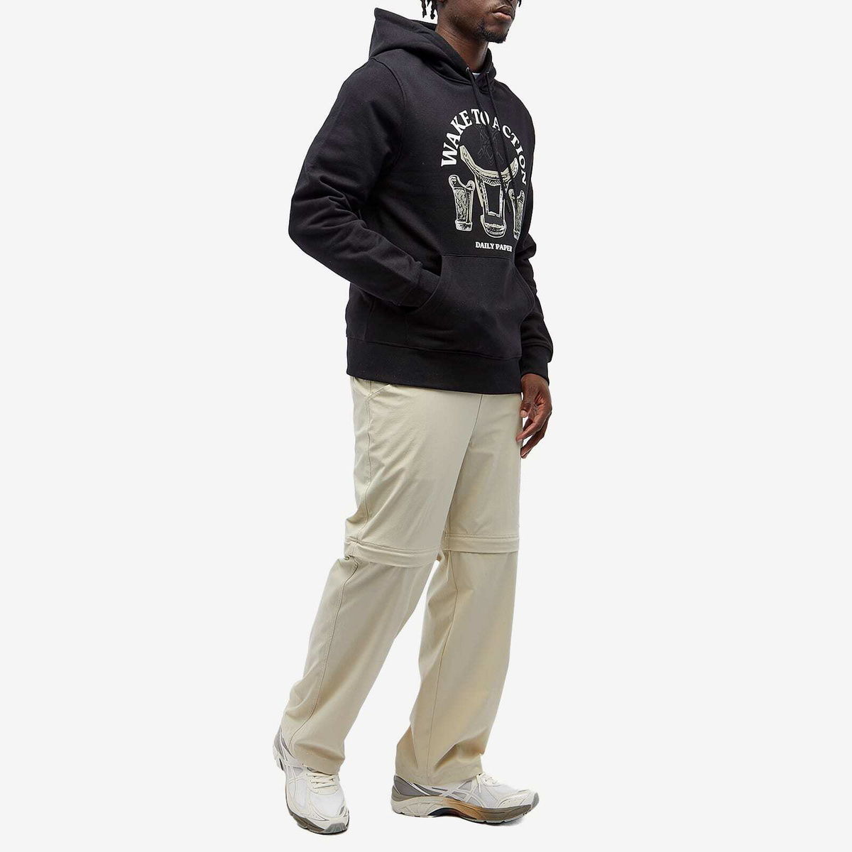 Daily Paper Men's Rivo Popover Hoodie in Black Daily Paper