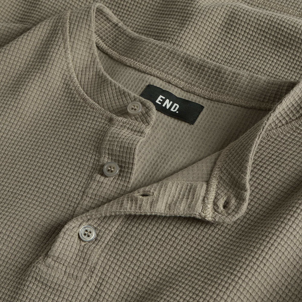 END. Men's Recruit Henley in Khaki