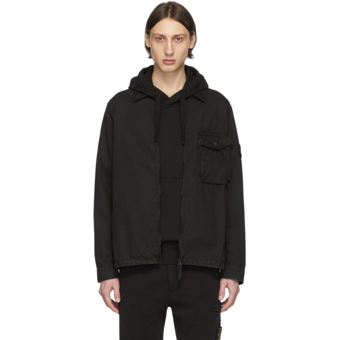 Photo: Stone Island Black Garment-Dyed Overshirt