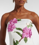 Leo Lin Rayna floral-appliqué bustier dress