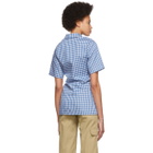 Ports 1961 White and Blue Check Short Sleeve Shirt