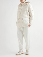 Moncler - Chiablese Quilted Glossed-Shell Hooded Down Jacket - White