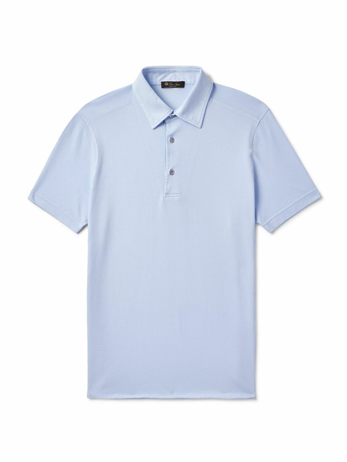 Loro Piana - Meina Mouliné-Cotton Polo Shirt - Green Loro Piana