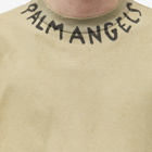 Palm Angels Men's Neck Logo T-Shirt in Military Black