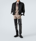Saint Laurent Leather bomber jacket
