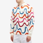 By Parra Men's Colored Soundwave Rugby Shirt in Off White