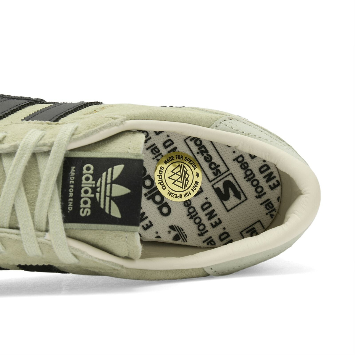 END. x Adidas Men's Munchen II SPZL Sneaker in Halo Green/Core Black