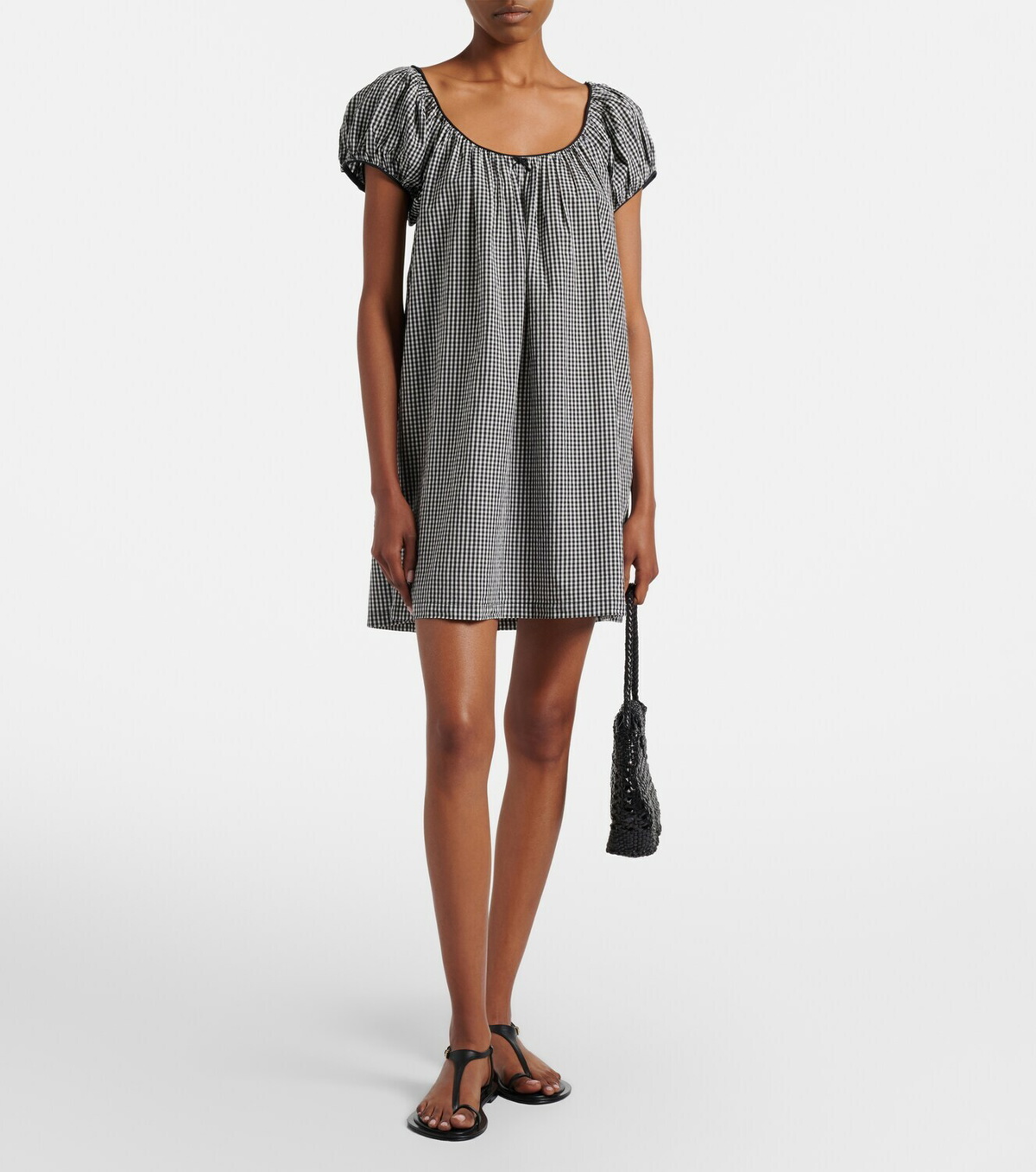 Dôen Julia gingham cotton poplin minidress