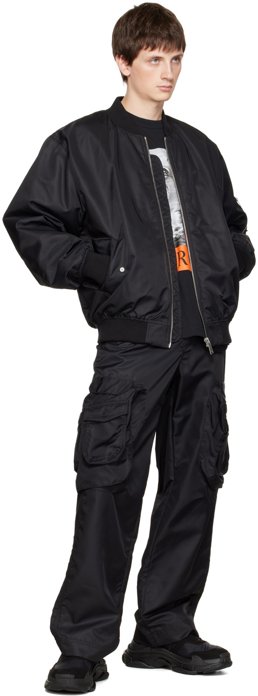 Heron Preston Black Ex-Ray Cargo Pants Heron Preston