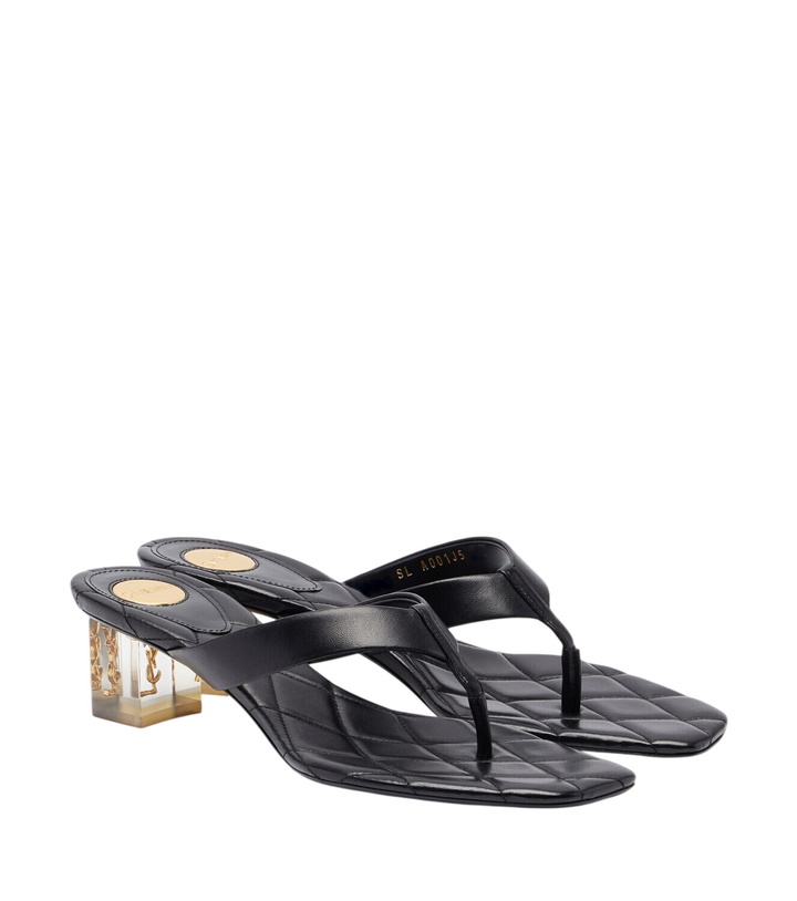 Photo: Saint Laurent Sip Cassandre leather thong sandals