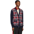 Gucci Blue GG Check Cardigan