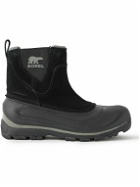 Sorel - Buxton™ Fleece-Lined Suede and Rubber Chelsea Boots - Black