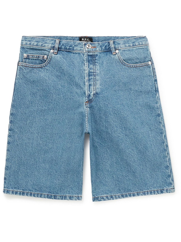 Photo: A.P.C. - Teddy Straight-Leg Denim Shorts - Blue