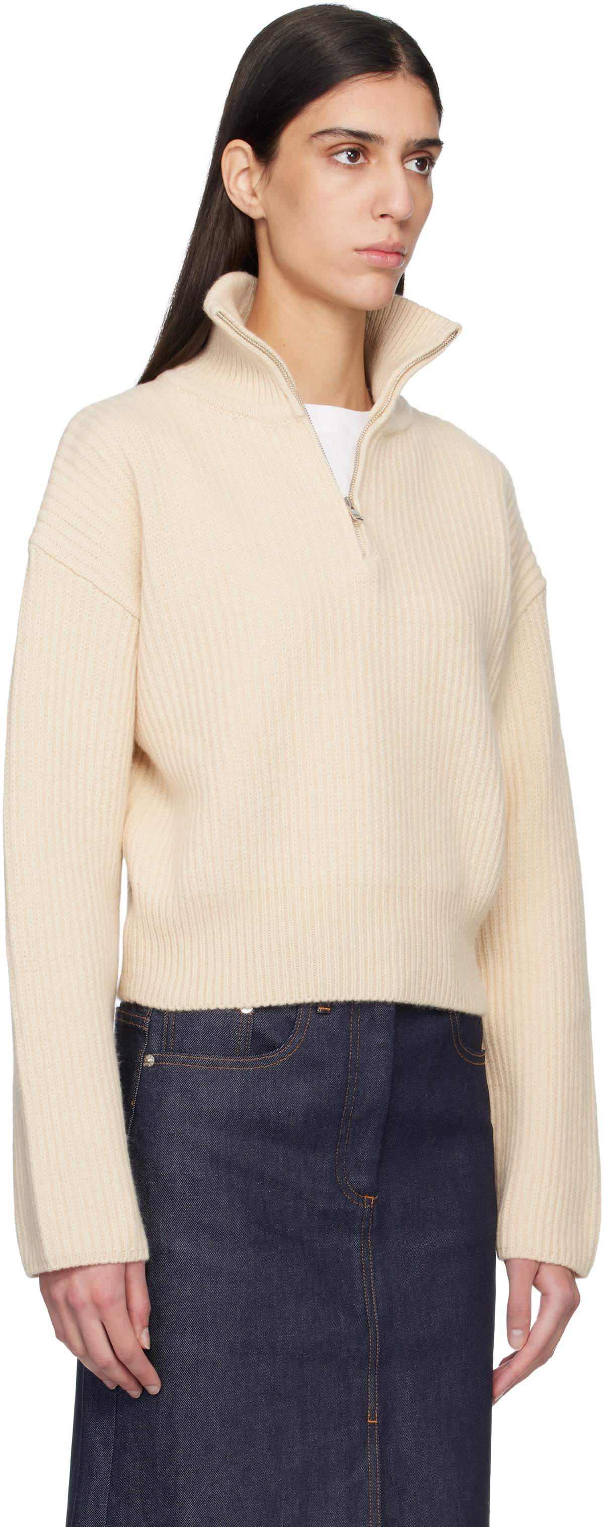 A.P.C. Off-White Wide-Rib Sweater