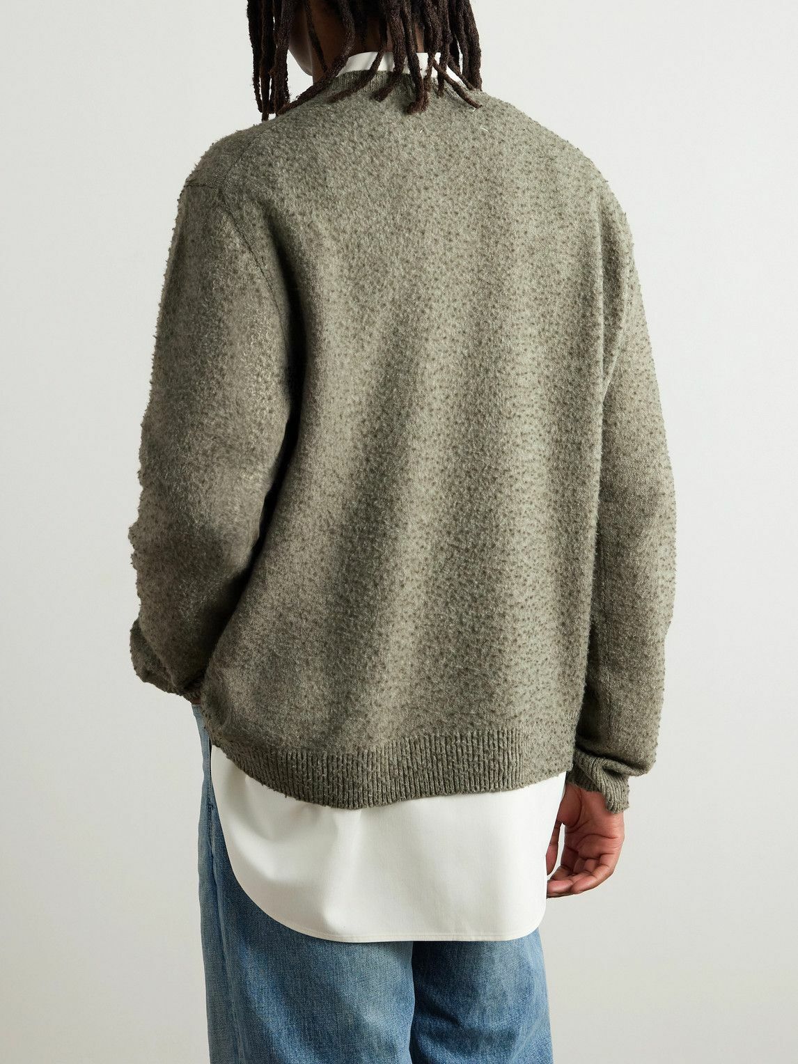 Maison Margiela Women's Wool Crew Neck Shirt Green