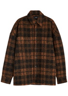 Nahmias Checked Bouclé Jacket Brown