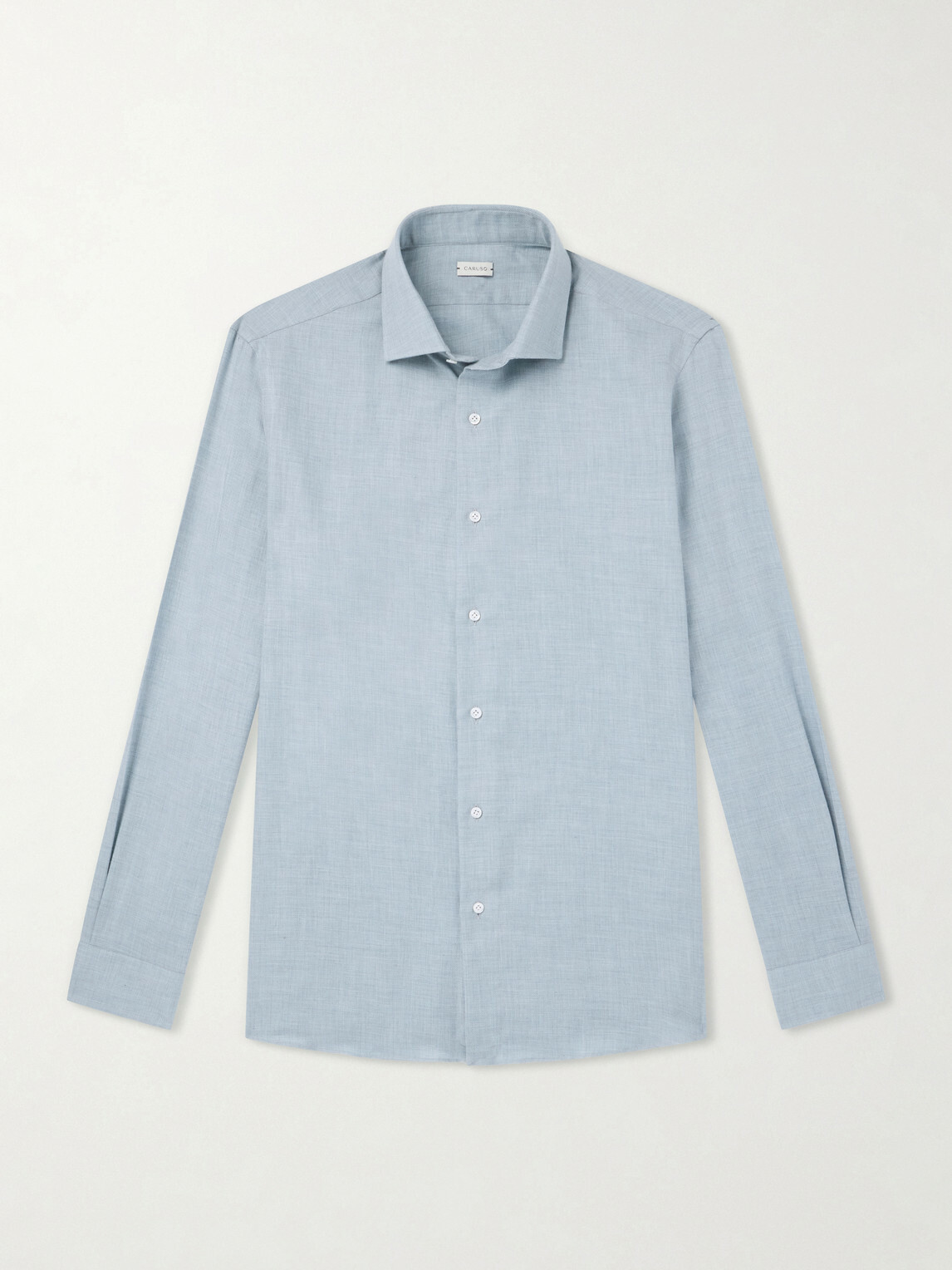 Caruso - Cotton and Cashmere-Blend Shirt - Blue