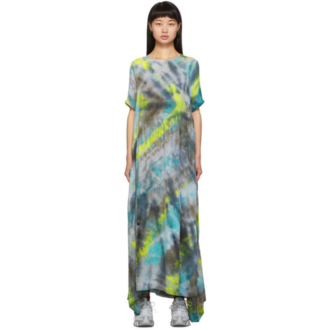 Collina Strada Black and Yellow Tie-Dye Ritual Dress Collina Strada