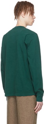 Noah Green Cotton Long Sleeve T-Shirt