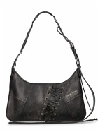 ACNE STUDIOS Midi Platt Patchwork Lace Leather Bag