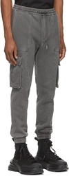 Juun.J Grey Garment-Dyed Jogger Cargo Pants