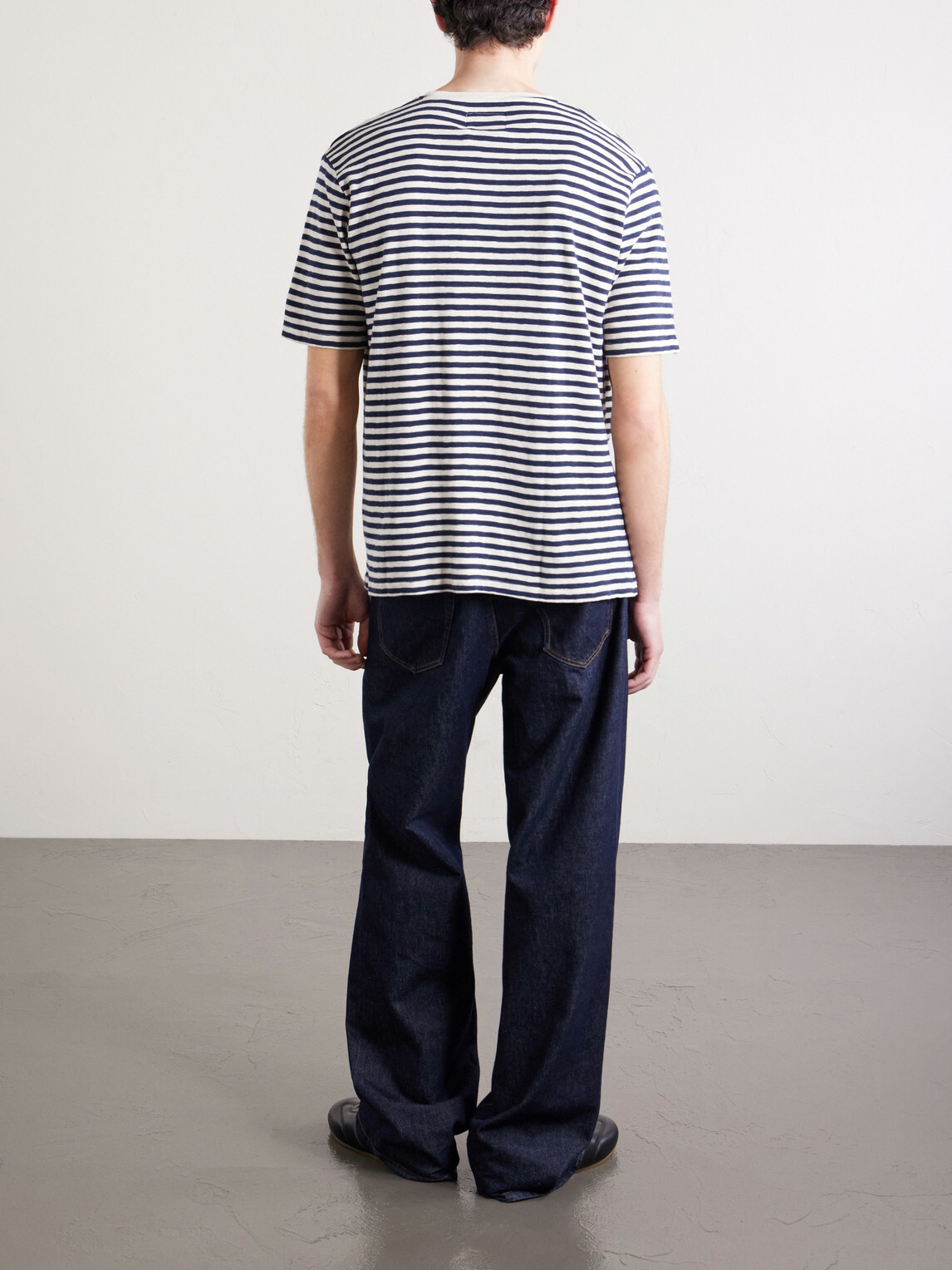 Folk - Striped Slub Cotton-Jersey T-Shirt - Neutrals