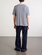 Folk - Striped Slub Cotton-Jersey T-Shirt - Neutrals