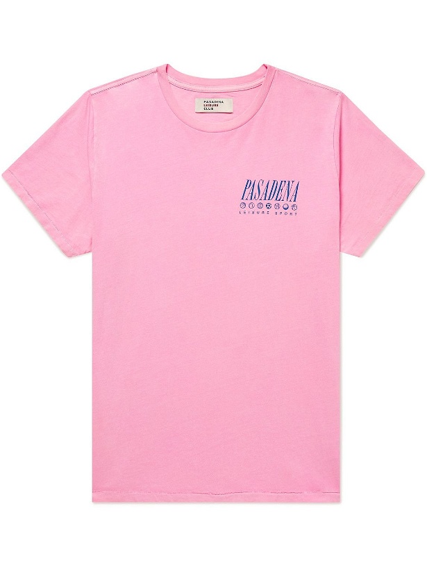 Photo: Pasadena Leisure Club - Pasadena Printed Cotton-Jersey T-Shirt - Pink