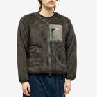 Danton Men's High Pile Fleece V Neck Jacket in Charcoal