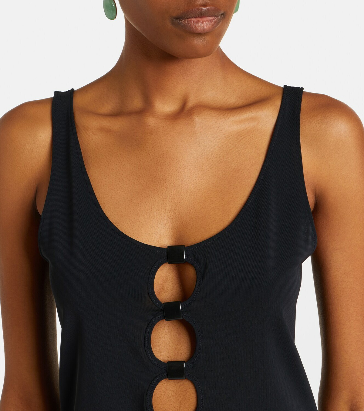 Eres Curl cutout jersey top