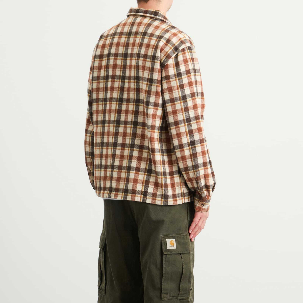 Stan Ray Men's Zip Shirt in Tan Plaid