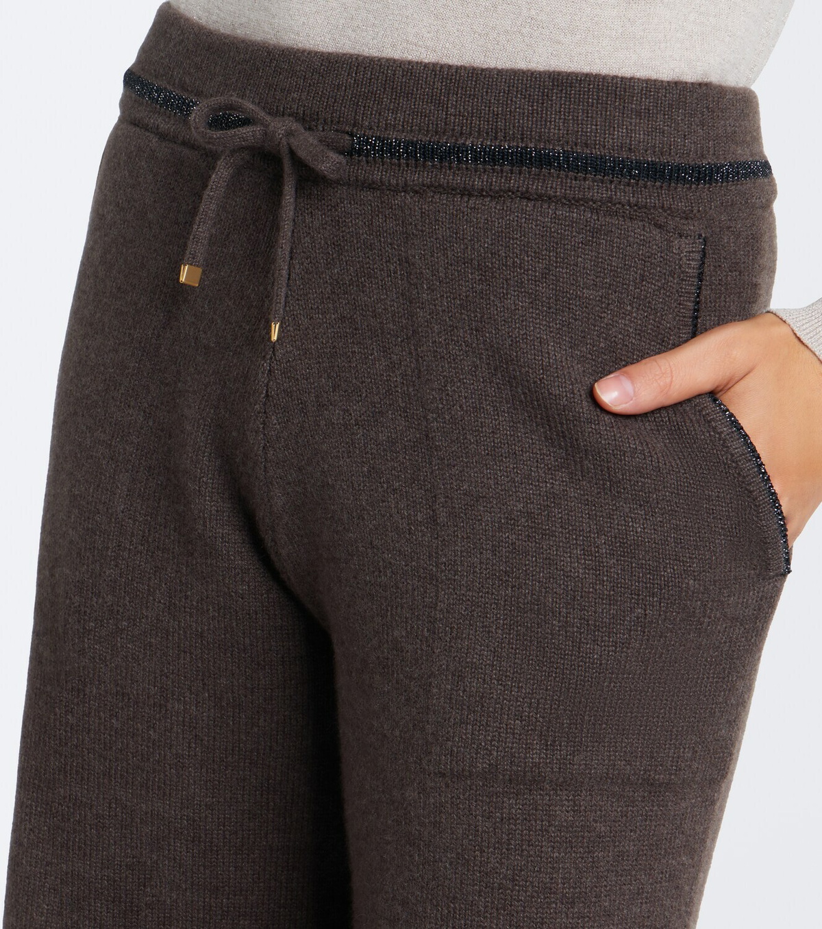 Eleventy Knitted cashmere wide-leg pants
