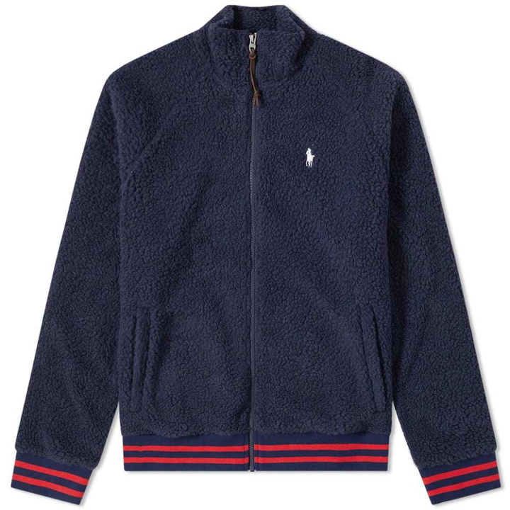 Photo: Polo Ralph Lauren Sherpa Zip Up Fleece Cruise Navy