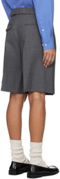Dunst Gray Belted Shorts