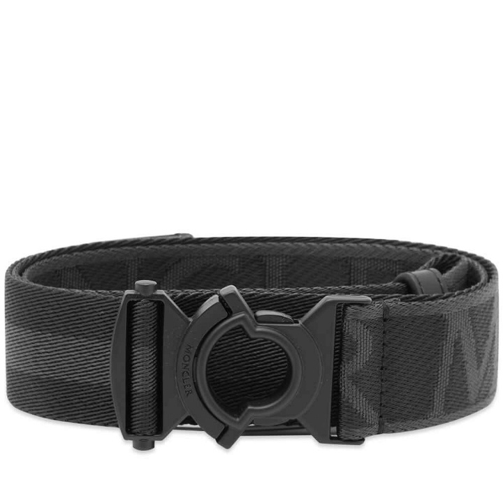 Photo: Moncler Men's Logo Jaquard Belt in Black