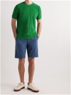 Incotex - Zanone Garment-Dyed Cotton-Terry T-Shirt - Green
