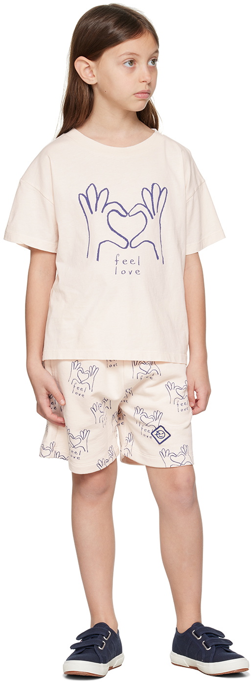 Wynken Kids Off-White 'Feel Love' Shorts