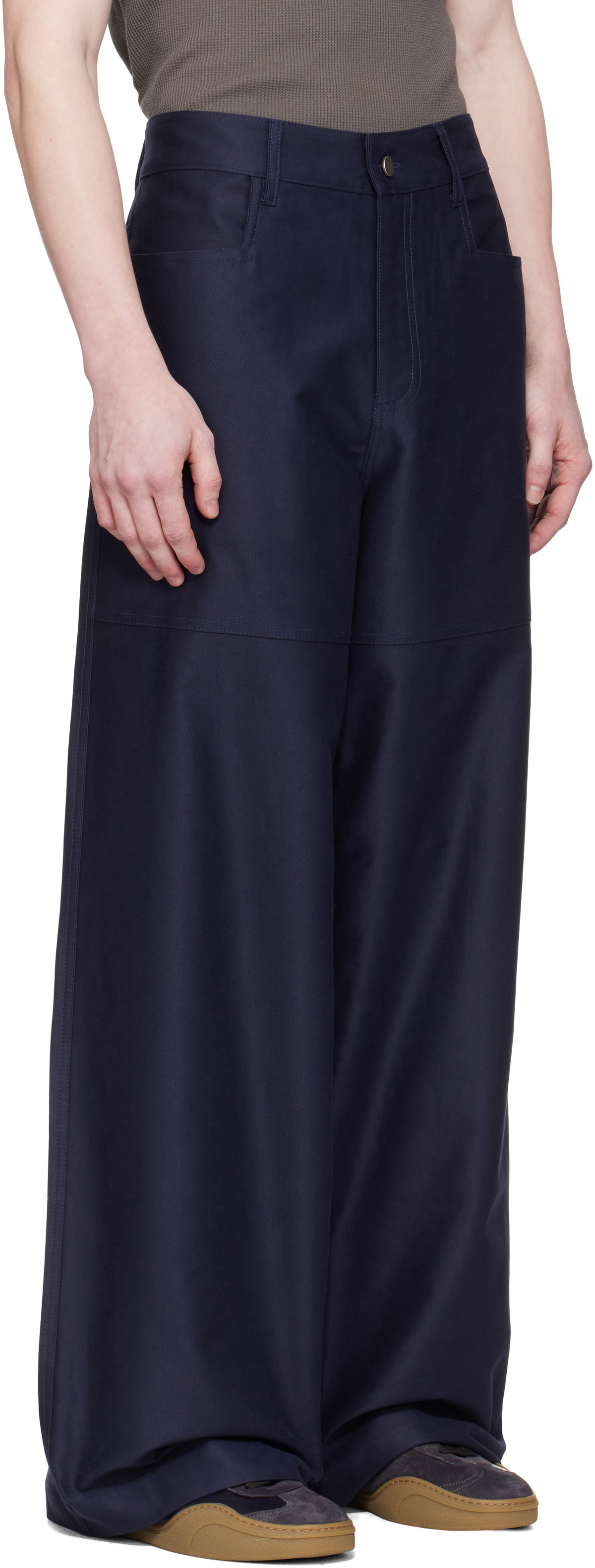 Serapis Navy Wide Sailor Trousers