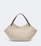Brunello Cucinelli Reversible raffia-effect shopper