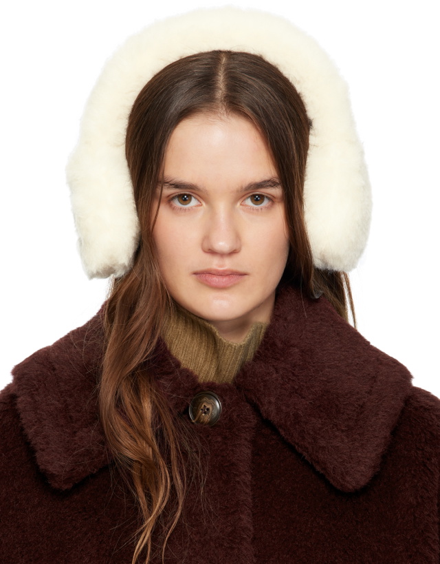 Photo: Max Mara Off-White Muffy1 Ear Warmers