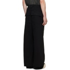 Rick Owens DRKSHDW Black Tower Creatch Wide Cargo Drawstring Pants