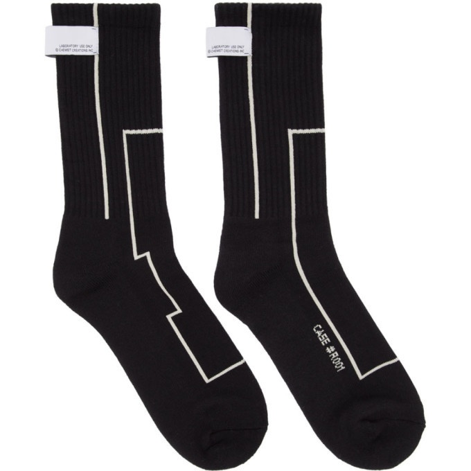 Photo: C2H4 Black STAI Linellae Label Socks
