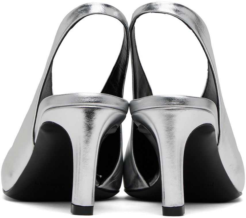 Jil Sander Silver Slingback Court Heels Jil Sander