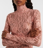 Valentino Turtleneck lace bodysuit